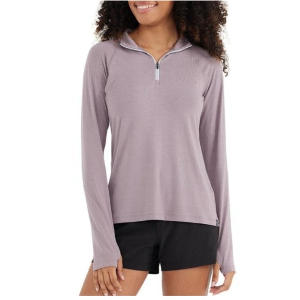 Patagonia Capilene Thermal Quarter Zip Lilac (light purple) SZ MEDIUM LIKE NEW!